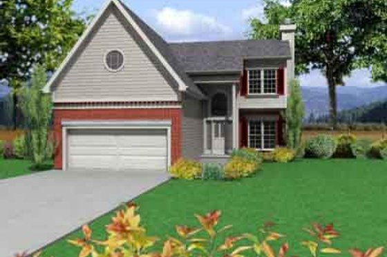 Exterior - Front Elevation for Traditional House Plan #6-114 - 3 bed, 2.5 bath