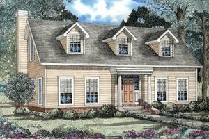 Colonial Exterior - Front Elevation Plan #17-231