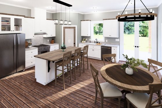 Interior - Kitchen for Country House Plan #44-305 - 3 bed, 2 bath