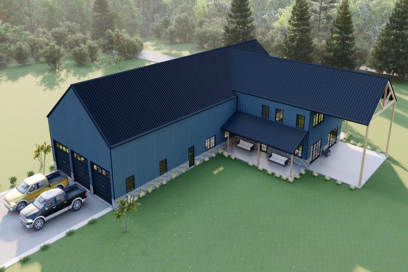 Home Plan - Exterior - Other Elevation 2 for Barndominium House Plan #1107-32 - 4 bed, 3.5 bath
