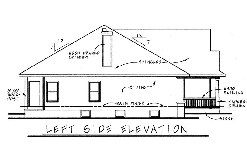 Home Plan - Exterior - Other Elevation for Traditional House Plan #20-166 - 3 bed, 2 bath
