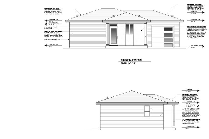 Home Plan - Exterior - Other Elevation for Contemporary House Plan #53-666 - 1 bed, 1 bath