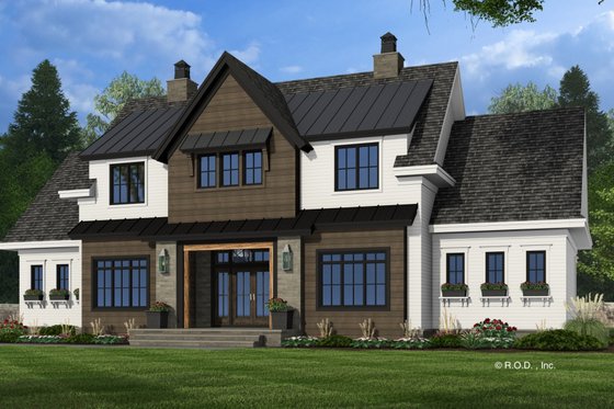 Exterior - Front Elevation 4 for Farmhouse House Plan #51-1255 - 5 bed, 4.5 bath