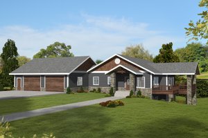 Craftsman Exterior - Front Elevation Plan #117-1009