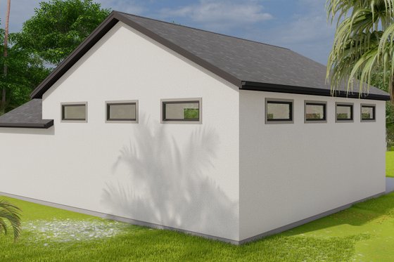 Exterior - Rear Elevation 1 for Traditional House Plan #1060-112, 1 bath