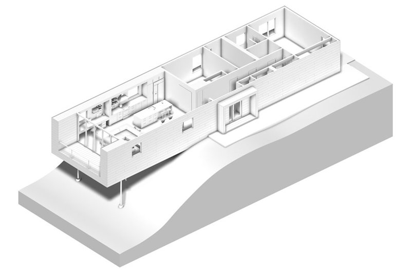 Architectural House Design - Exterior - Other Elevation for Modern House Plan #497-25 - 2 bed, 2 bath