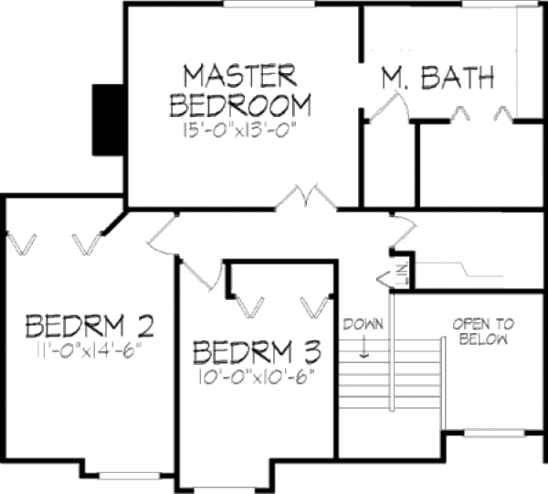 Dream House Plan - Country Floor Plan - Upper Floor Plan #320-353