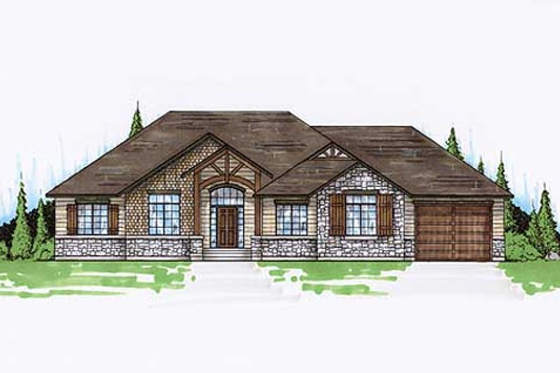 Architectural House Design - Colonial Exterior - Front Elevation Plan #5-237