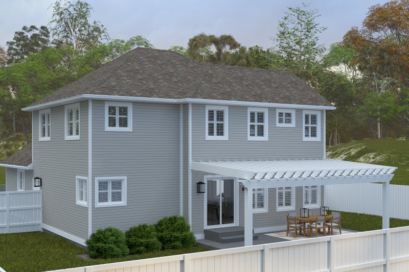 Architectural House Design - Exterior - Rear Elevation 1 for Farmhouse House Plan #1060-374 - 3 bed, 2.5 bath