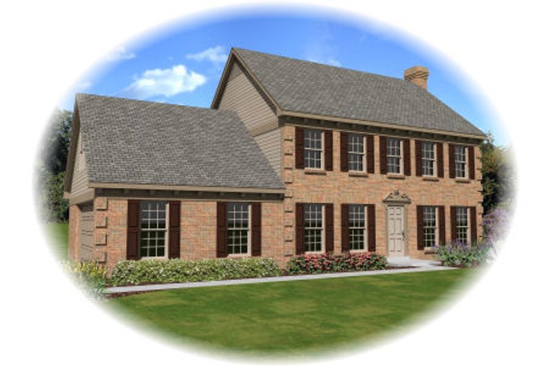 Colonial Style House Plan - 3 Beds 2.5 Baths 2316 Sq/Ft Plan #81-13849