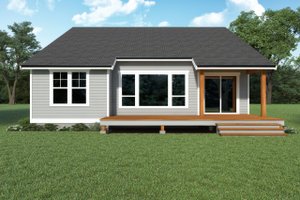 Exterior - Rear Elevation for Farmhouse House Plan #1070-165 - 3 bed, 2 bath