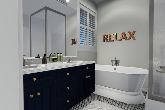 Interior - Master Bathroom for Traditional House Plan #1060-67 - 3 bed, 2 bath