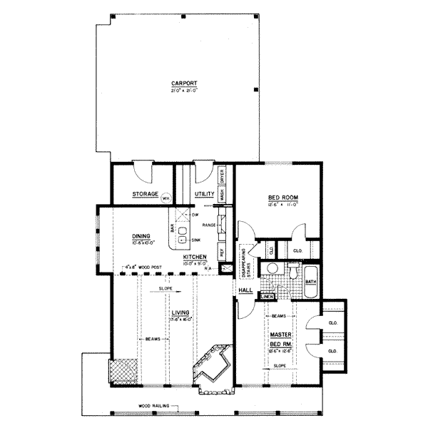 House Plan Design - Floor Plan - Main Floor Plan #36-353