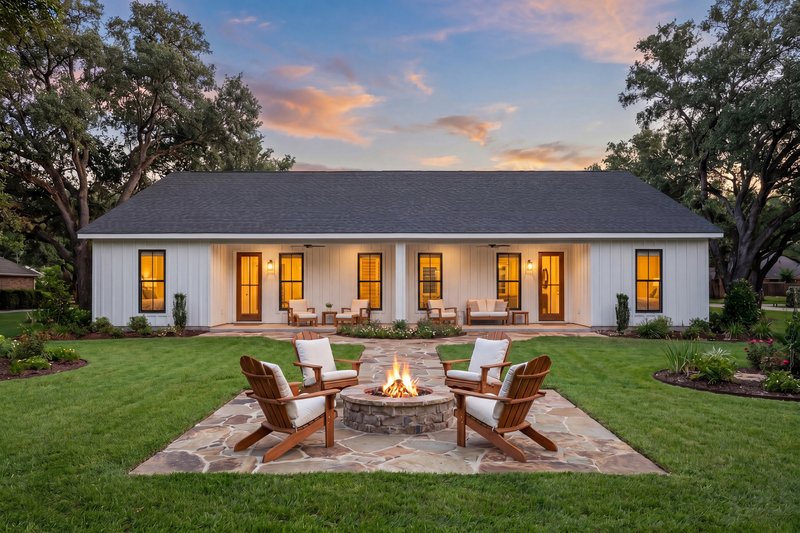 House Blueprint - Exterior - Rear Elevation for Farmhouse House Plan #430-435 - 8 bed, 6 bath