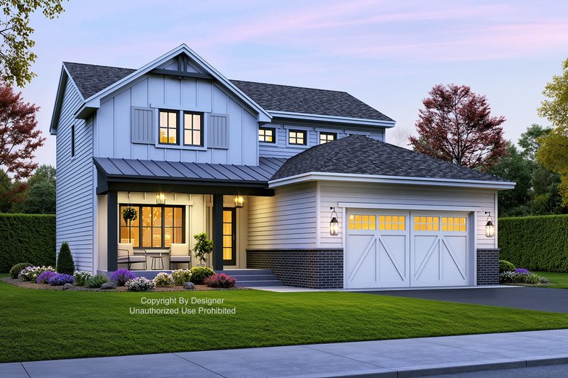 Dream House Plan - Farmhouse Exterior - Front Elevation Plan #51-1380