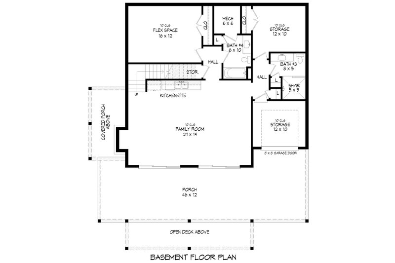 Dream House Plan - Floor Plan - Lower Floor for Country House Plan #932-1254 - 3 bed, 4.5 bath