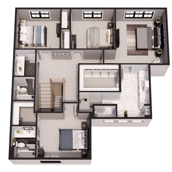 Dream House Plan - Farmhouse Floor Plan - Upper Floor Plan #51-1366