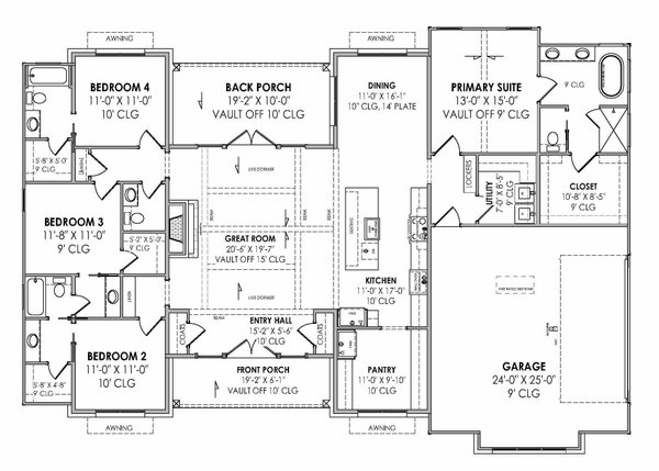 European Floor Plan - Main Floor Plan #1096-85