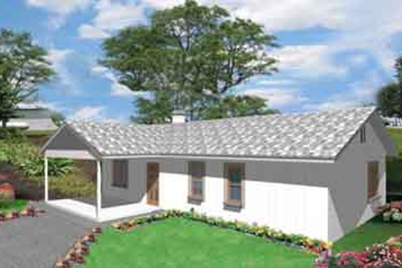 Ranch Style House Plan - 1 Beds 1 Baths 962 Sq/Ft Plan #1-135