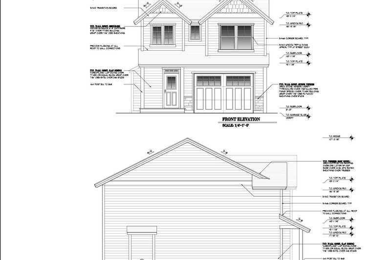 House Blueprint - Exterior - Other Elevation for Craftsman House Plan #53-771 - 3 bed, 2.5 bath