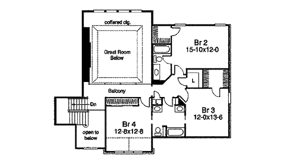 Country Floor Plan - Upper Floor Plan #57-337