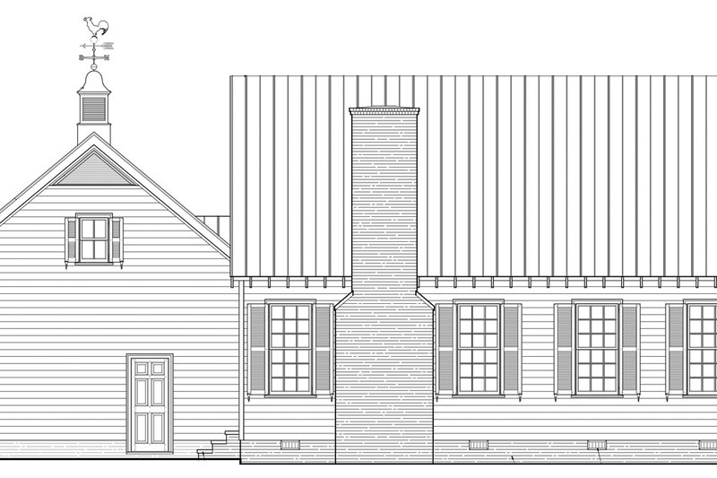Home Plan - Exterior - Rear Elevation for Country House Plan #137-294 - 3 bed, 2.5 bath