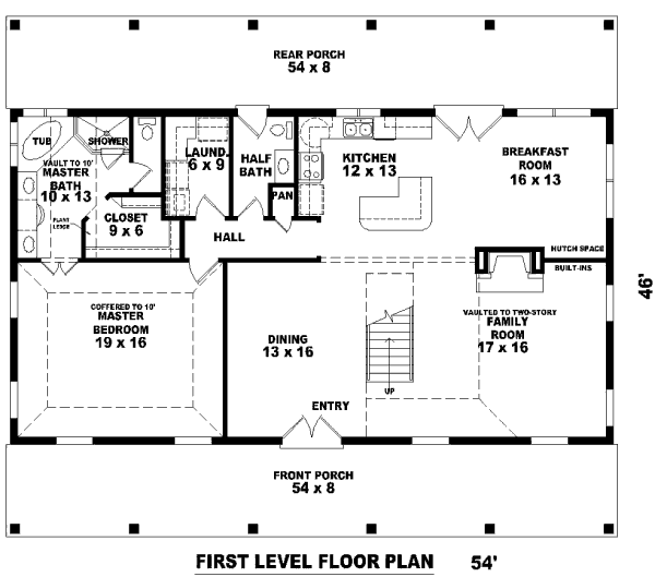 Farmhouse Floor Plan - Main Floor Plan #81-13712