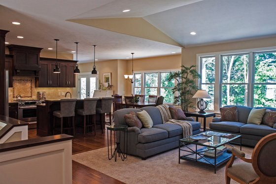 Interior - Family Room for Ranch House Plan #928-2 - 3 bed, 2.5 bath