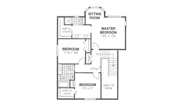 Tudor Floor Plan - Upper Floor Plan #18-8972