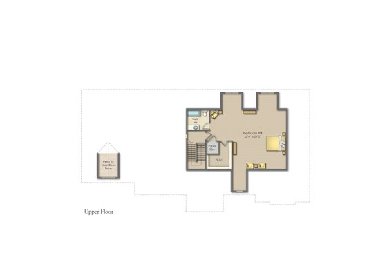 Floor Plan - Upper Floor for Craftsman House Plan #1057-42 - 4 bed, 7.5 bath