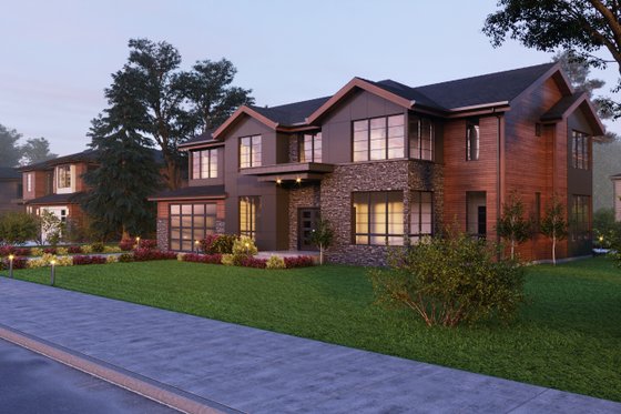 Exterior - Front Elevation 4 for Traditional House Plan #1066-60 - 4 bed, 4.5 bath