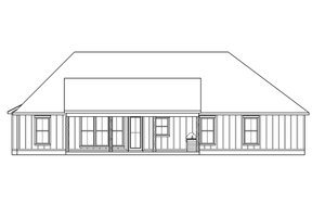 Exterior - Rear Elevation for Farmhouse House Plan #1074-28 - 4 bed, 2 bath
