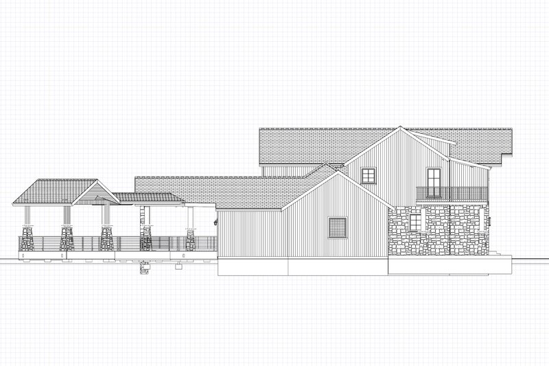House Blueprint - Exterior - Front Elevation 5 for Cabin House Plan #1109-5 - 5 bed, 5.5 bath