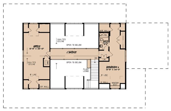 Country Floor Plan - Upper Floor Plan #923-126