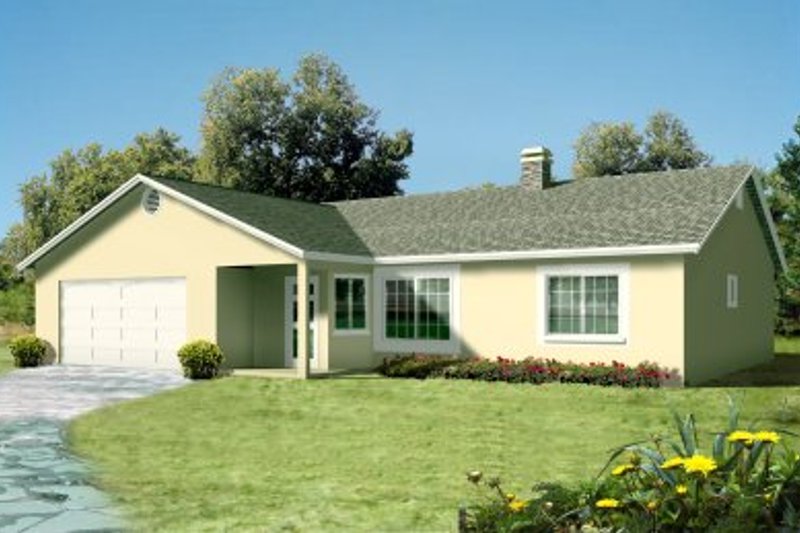 House Plan Design - Adobe / Southwestern Exterior - Front Elevation Plan #1-306