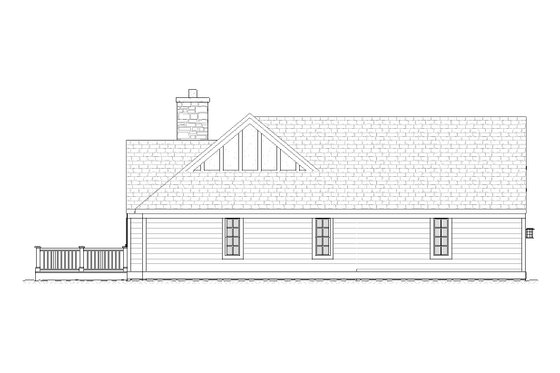 Exterior - Other Elevation 1 for Ranch House Plan #901-64 - 5 bed, 3 bath