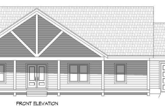 Exterior - Front Elevation 1 for Craftsman House Plan #932-925 - 3 bed, 2.5 bath