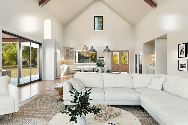 House Plan Design - Interior - Family Room 1 for Barndominium House Plan #1064-430 - 3 bed, 2.5 bath