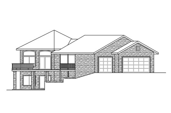 Exterior - Other Elevation for European House Plan #124-1266 - 4 bed, 4.5 bath