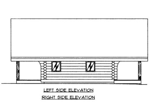 Exterior - Other Elevation for Log House Plan #117-590 - 1 bed, 1 bath