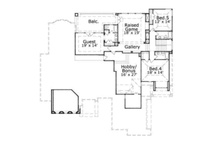 Floor Plan - Upper Floor for Mediterranean House Plan #411-136 - 5 bed, 5.5 bath