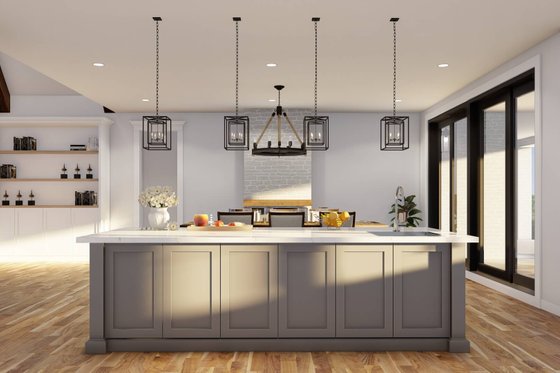 Interior - Kitchen for European House Plan #923-338 - 4 bed, 4 bath