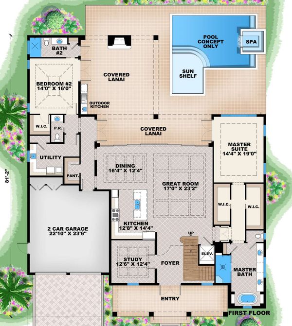 Traditional Floor Plan - Main Floor Plan #27-555