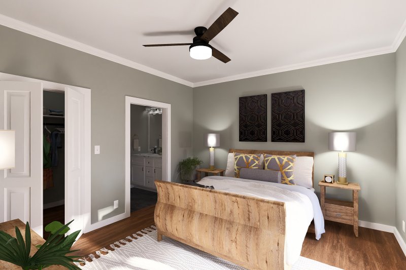 House Design - Interior - Master Bedroom for Farmhouse House Plan #44-276 - 3 bed, 2 bath