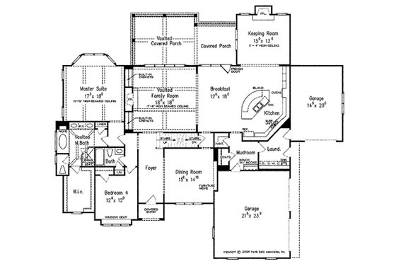Floor Plan - Main Floor for European House Plan #927-31 - 4 bed, 4 bath