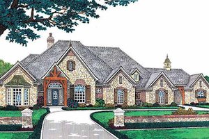 European Exterior - Front Elevation Plan #310-230