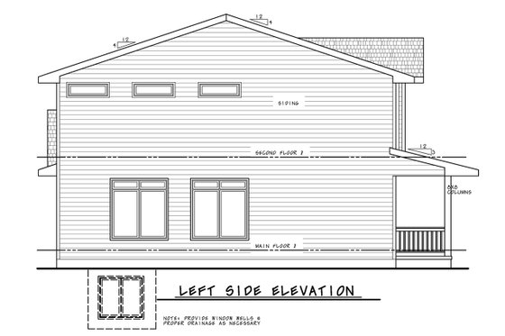 Exterior - Other Elevation for Traditional House Plan #20-2507 - 3 bed, 3.5 bath