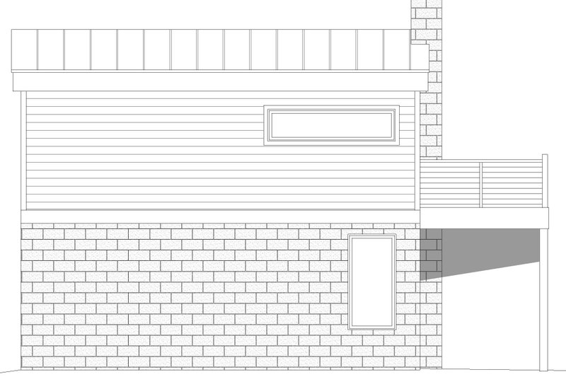Dream House Plan - Exterior - Rear Elevation for Contemporary House Plan #932-615 - 1 bed, 1 bath