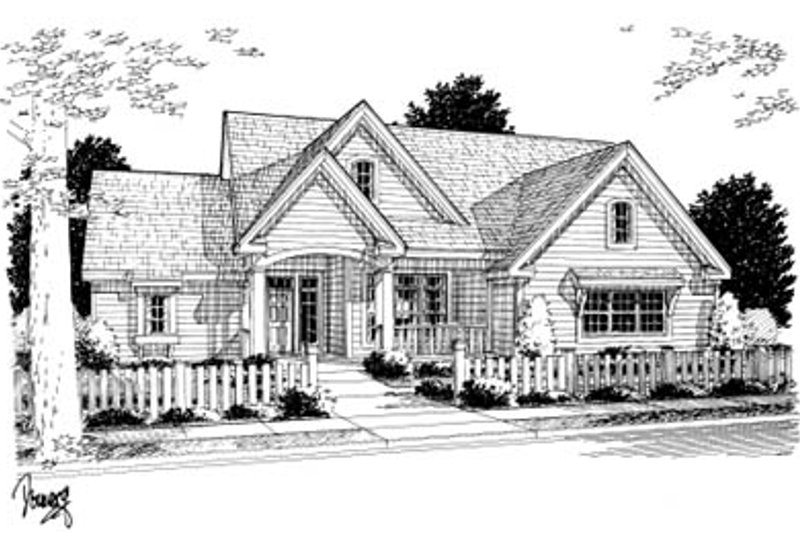 Home Plan - Farmhouse Exterior - Front Elevation Plan #20-2035