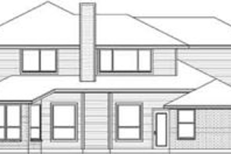 Home Plan - Exterior - Rear Elevation for European House Plan #84-186 - 5 bed, 4 bath